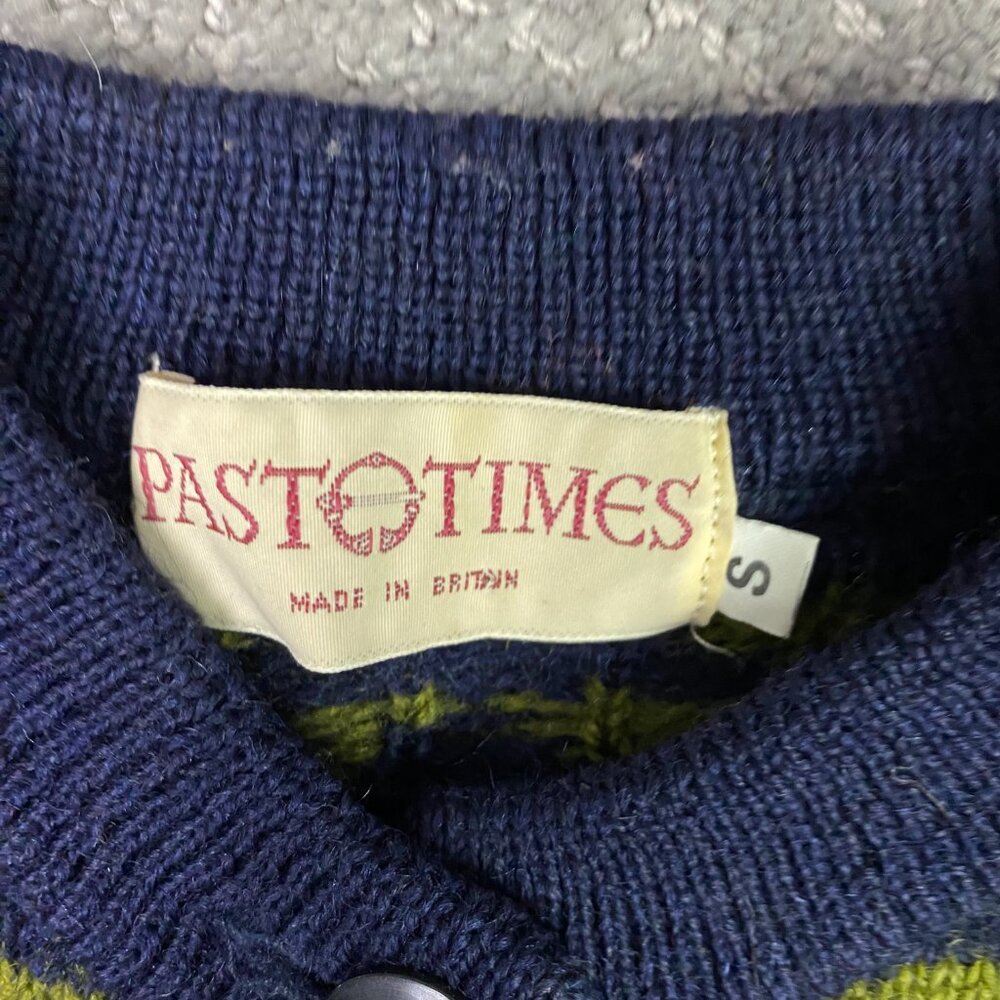 Vintage Past Times Cardigan Sweater Women's Small Floral Knit Wool Made in UK - Picture 4 of 11